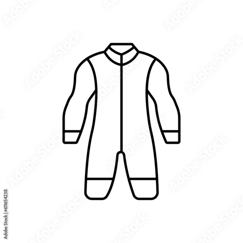 Wetsuit Vector Outline Vector Icon that can easily edit or modify

