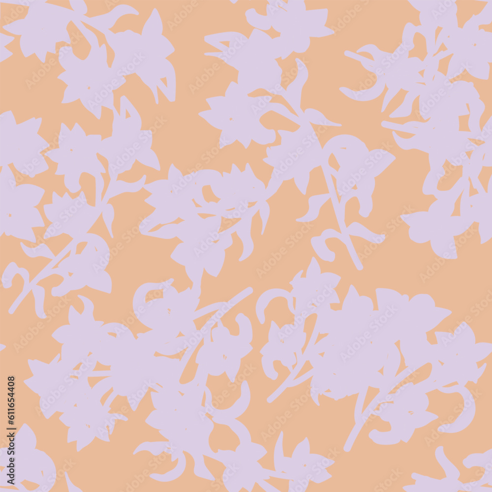 Pastels Oriental Floral Seamless Pattern Design Background Pastels Oriental Floral Seamless Pattern Design Background