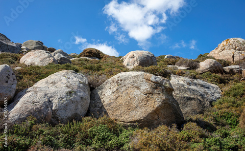 Greece Tinos island Cyclades. Geological phenomenon in Volax village the huge granite volcanic rock © Rawf8