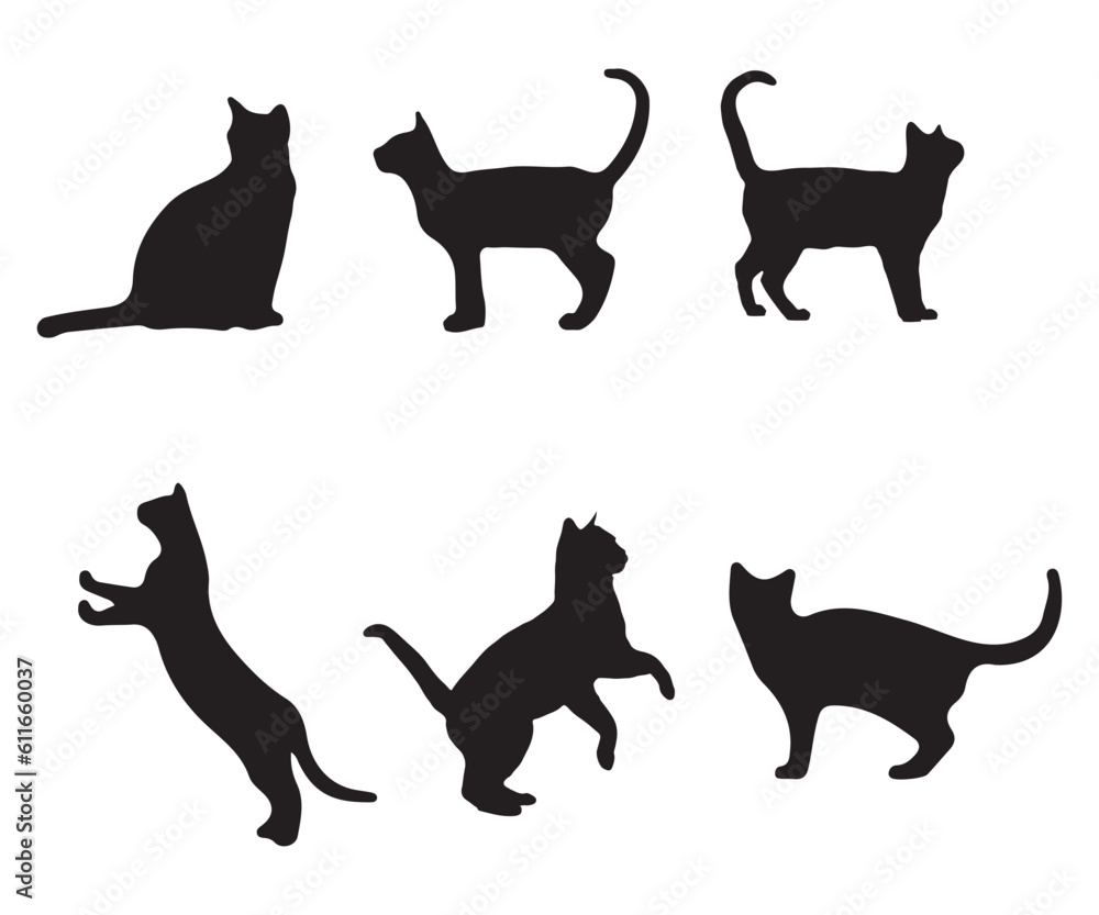 Silhouette cat vector eps 10