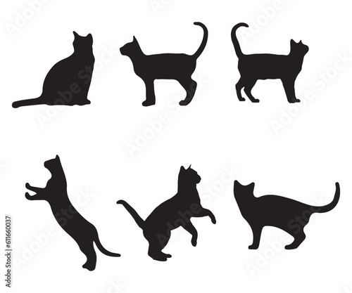 Fototapeta Naklejka Na Ścianę i Meble -  Silhouette cat vector eps 10