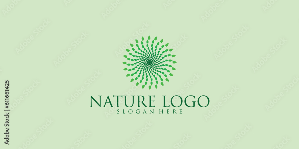 Nature logo design with modern style | flower logo | premium vector Nature logo design with modern style | flower logo | premium vector