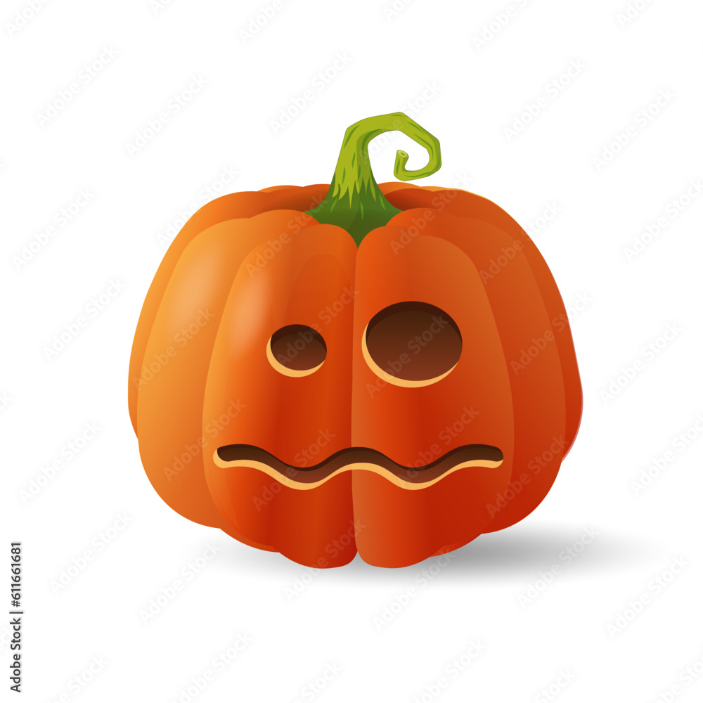 Halloween scary orange pumpkin Holiday cartoon concept Halloween scary orange pumpkin Holiday cartoon concept