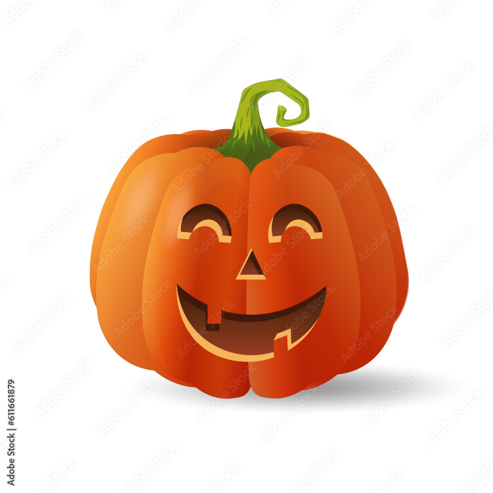 Halloween scary orange pumpkin Holiday cartoon concept Halloween scary orange pumpkin Holiday cartoon concept