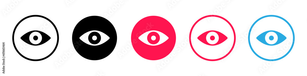 Eye icon sign. Simplistic eye icon. Look or watch button. View on the internet. Vector Eye icon sign. Simplistic eye icon. Look or watch button. View on the internet. Vector
