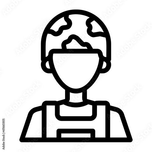 soldier line icon