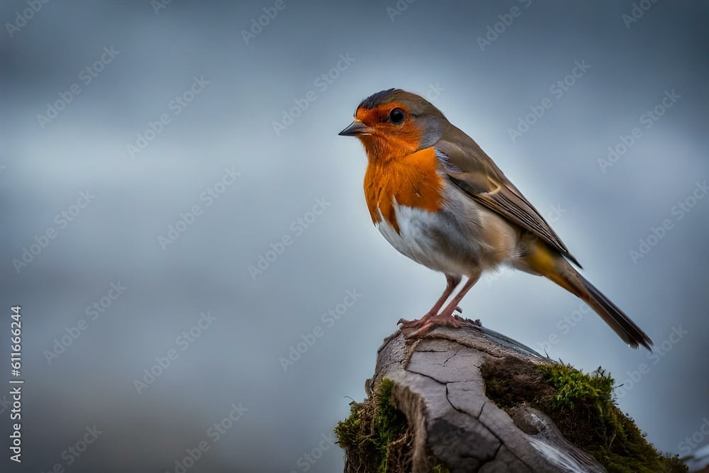 robin in the snow