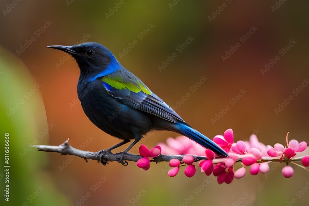 lilac roller on a branch lilac roller on a branch