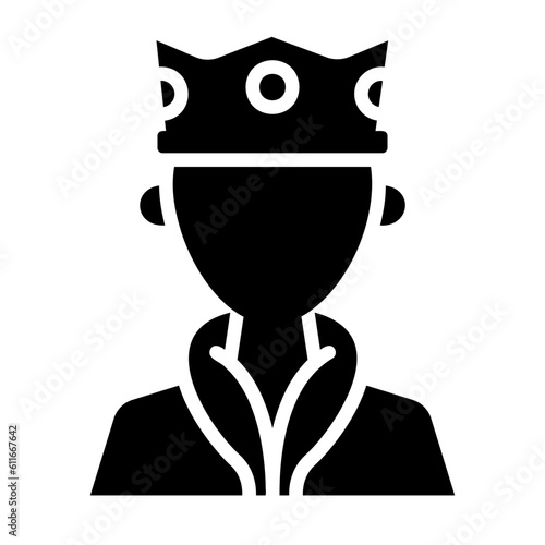 king glyph icon