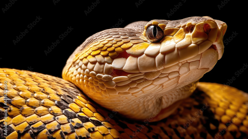 Fototapeta premium python in detailed view created with Generative AI technology