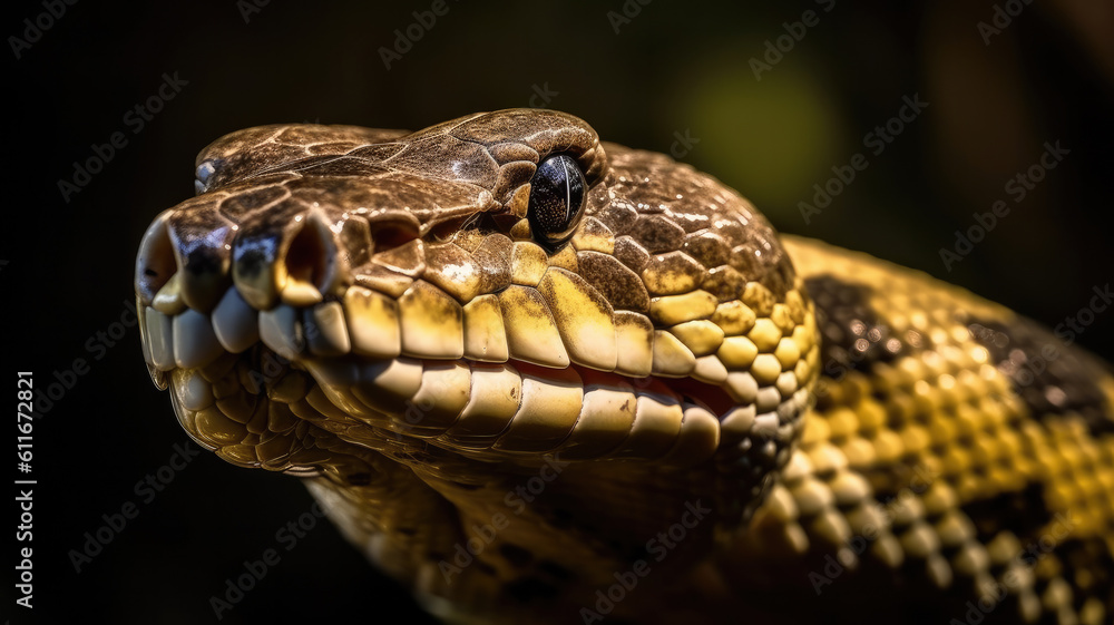 python in detailed view created with Generative AI technology python in detailed view created with Generative AI technology