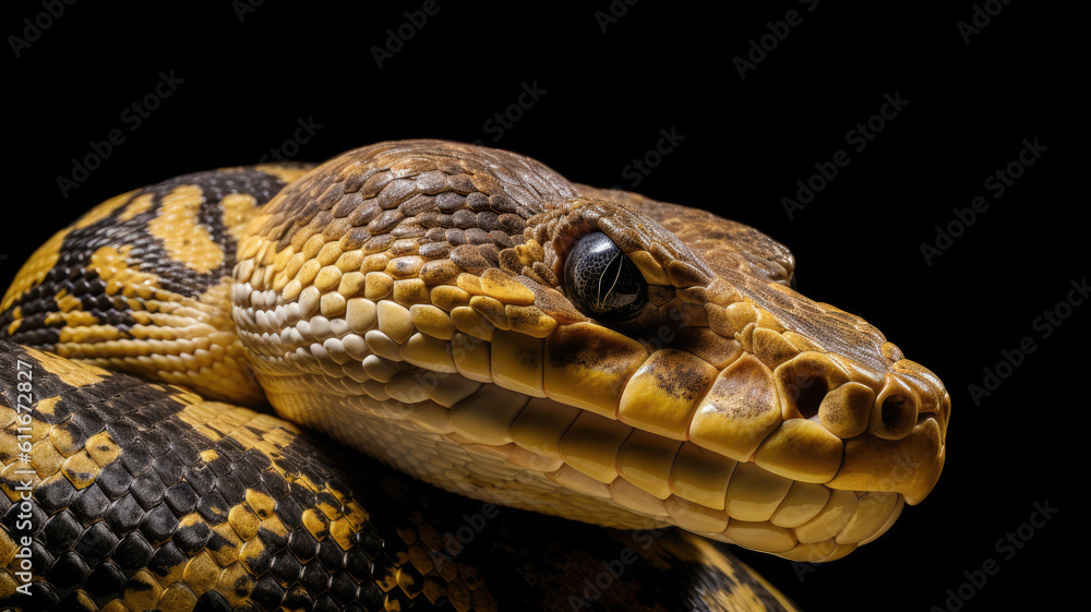 python in detailed view created with Generative AI technology python in detailed view created with Generative AI technology