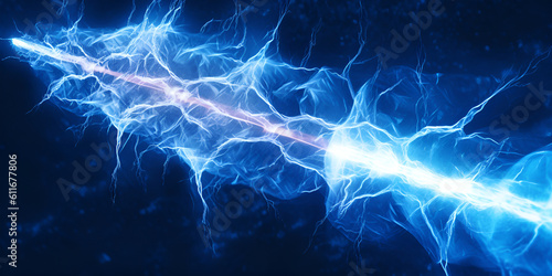 "Abstract Blue Lightning Background"