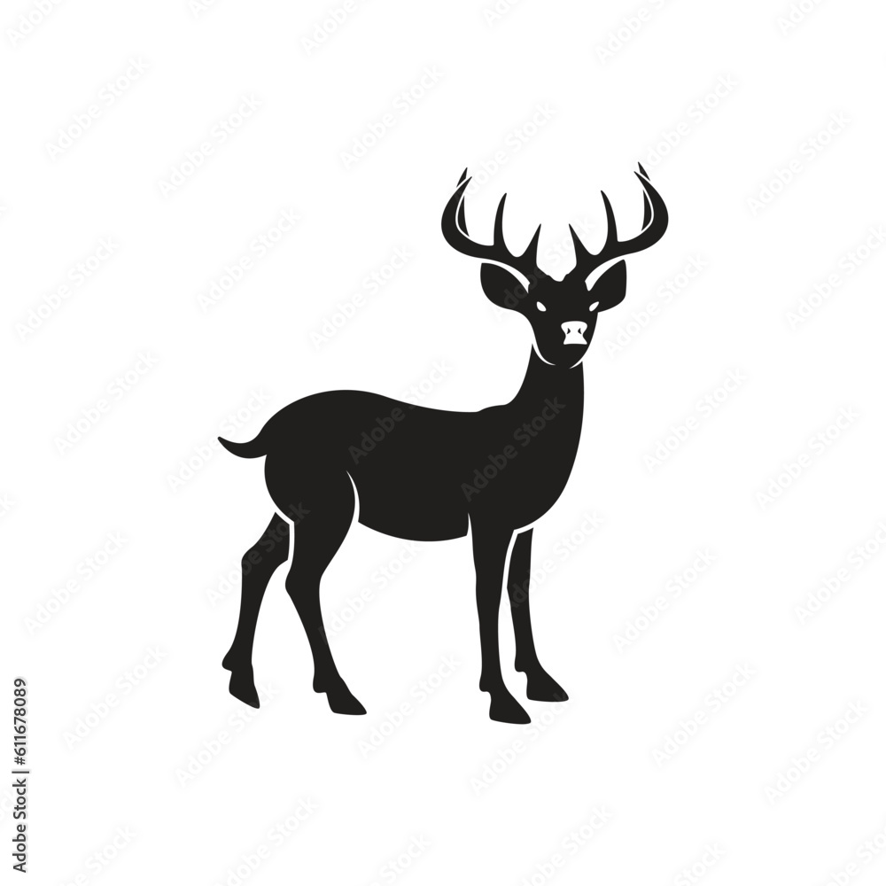 Obraz premium deer silhouette icon