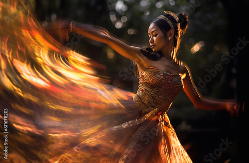 Traditional indonesian dancer