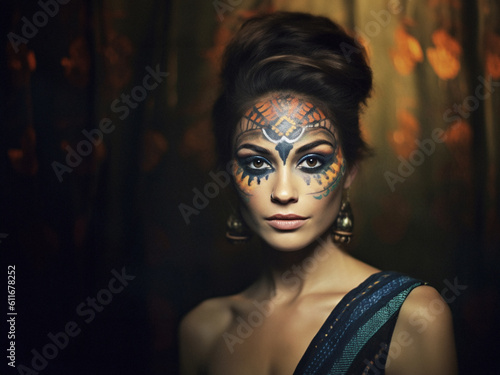 Portrait of a woman in carnival mask