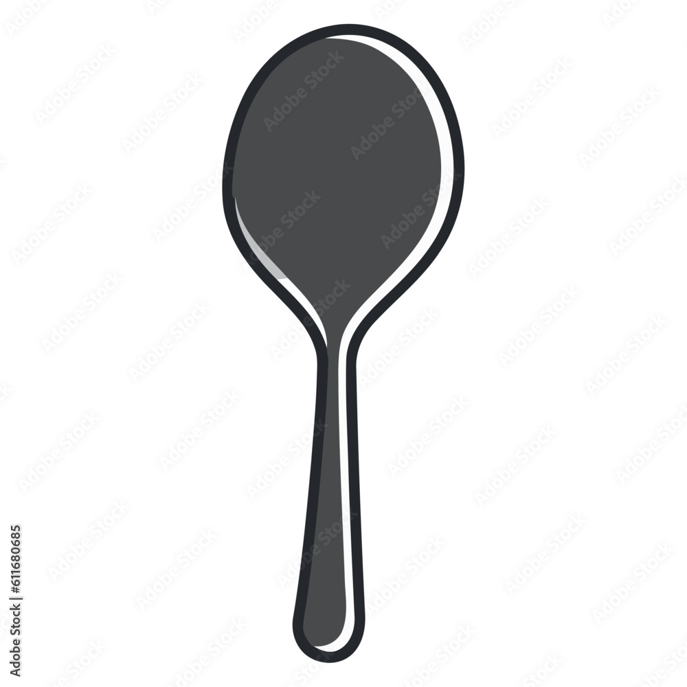 steel spoon vector design