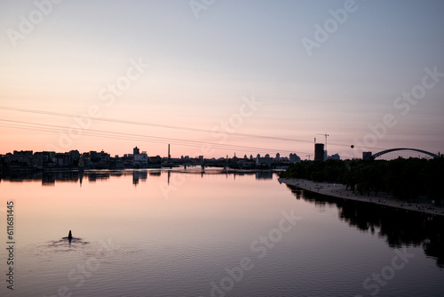 Sunset ovet the city Kyiv © Olha