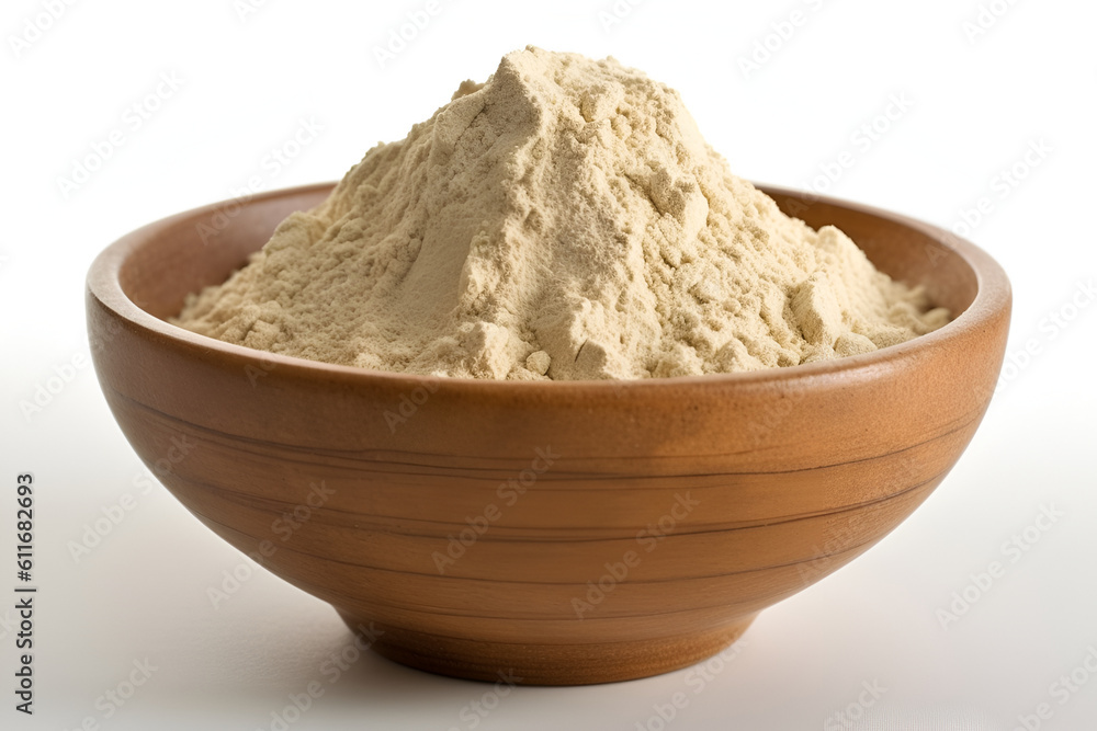Bowl of baobab powder . generative ai Bowl of baobab powder . generative ai