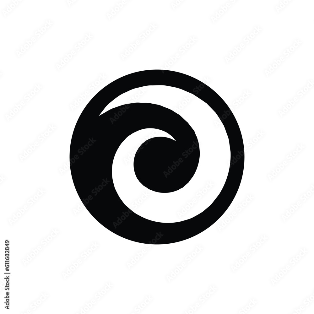Black and white swirl ornamental logo suitable for any industry and great for profile picture on social media Black and white swirl ornamental logo suitable for any industry and great for profile picture on social media