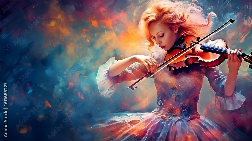 Fototapeta premium Immerse yourself in the beauty of music with this captivating image capturing the essence of musical expression. Generative ai.