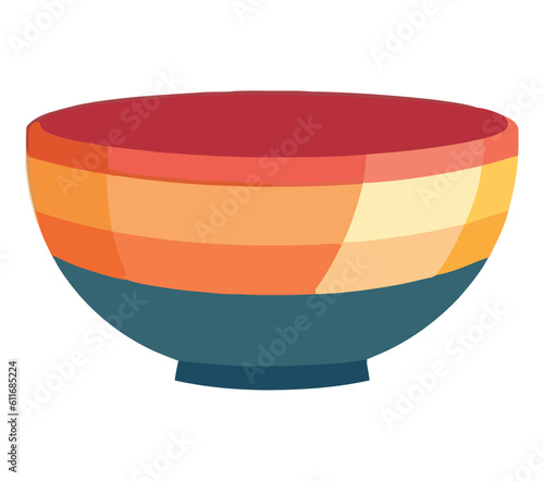 Striped earthenware vase