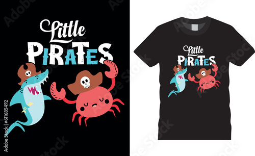 Act as a captain of fearsome pirates t shirt design. Vintage, skull, Typography t shirt design premium vector template.