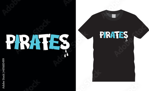 Act as a captain of fearsome pirates t shirt design. Vintage, skull, Typography t shirt design premium vector template.