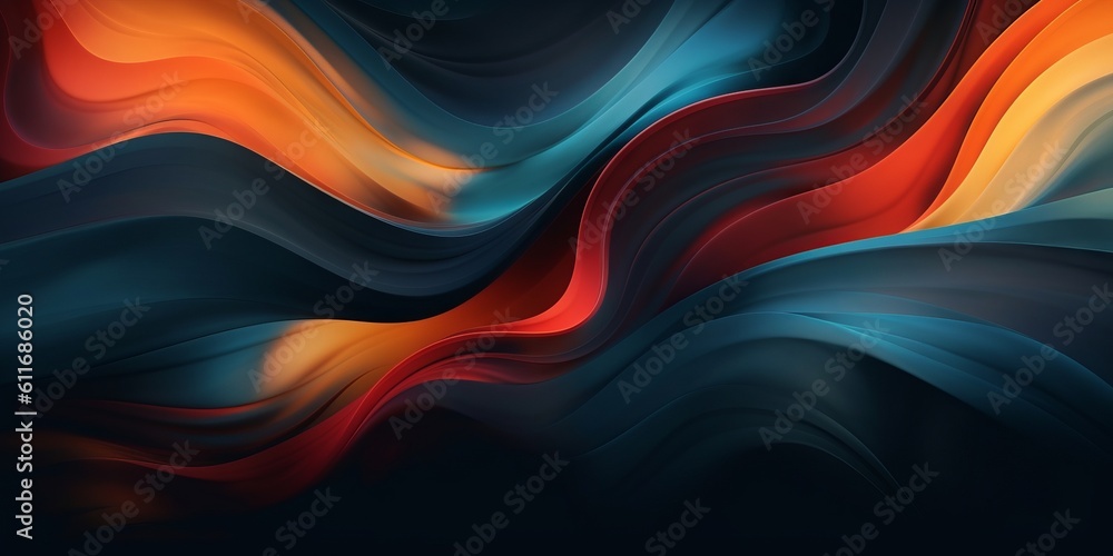 Swirling Color Waves: A Captivating Wallpaper Design, Generative AI Swirling Color Waves: A Captivating Wallpaper Design, Generative AI