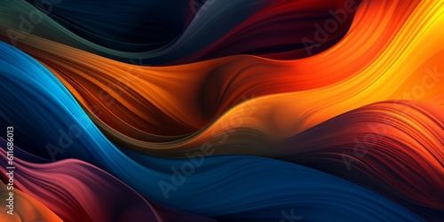 Swirling Color Waves: A Captivating Wallpaper Design, Generative AI