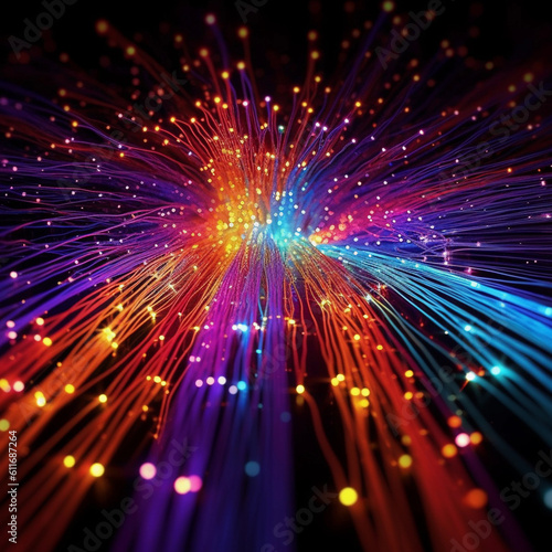 Fiber optic cable internet. AI generative