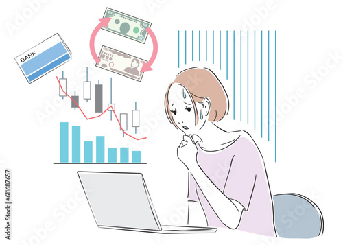 お金の管理がうまくできず不安な女性