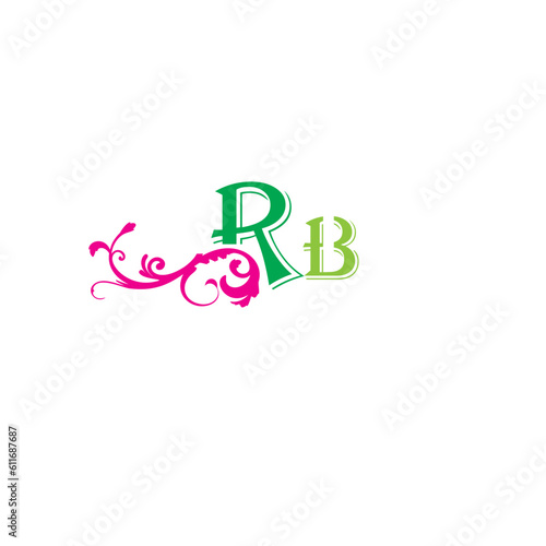 Initial RB letter luxury beauty flourishes ornament monogram logo Swoosh Letter Logo Design for business and company identity. Water Wave RB Logo with modern trendy © Bappi