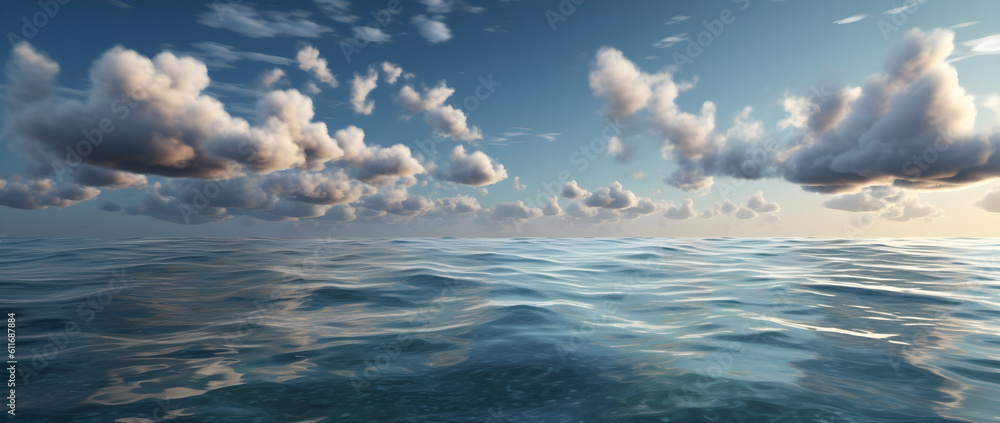 Fototapeta premium a sunny sunny day with a beautiful beach - generative ai