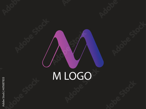 m logo vector logo design. creative modern letter mark m logo