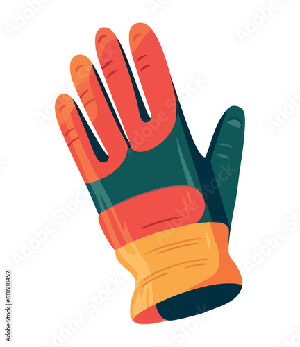 Winter sport glove design, vector illustration