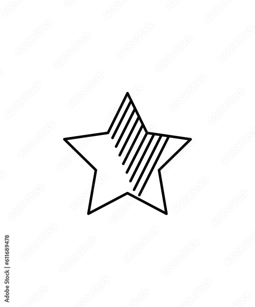 Fototapeta premium star line icon, vector best line icon.