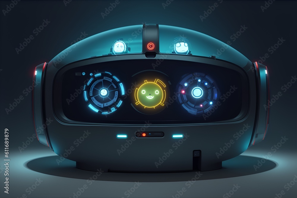 AI Chatbot Companion: Conversational Robot in 3D Render AI Chatbot Companion: Conversational Robot in 3D Render