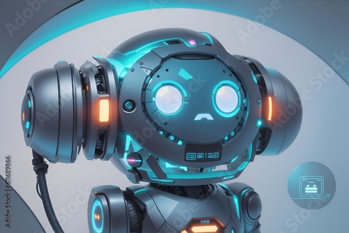 AI Chatbot Companion: Conversational Robot in 3D Render © Lukas