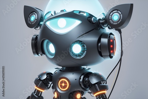AI Chatbot Companion: Conversational Robot in 3D Render