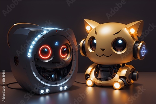 AI Chatbot Companion: Conversational Robot in 3D Render
