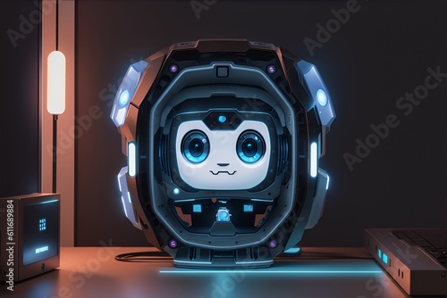 AI Chatbot Companion: Conversational Robot in 3D Render