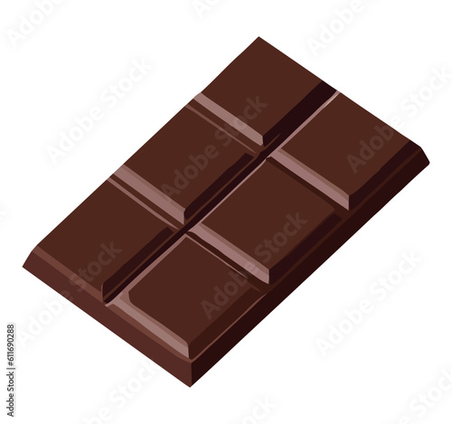 dark chocolate bar vector