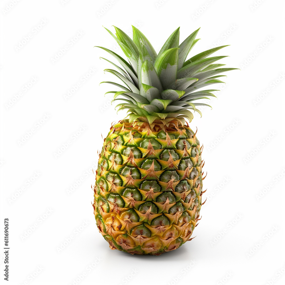 Fototapeta premium Pineapple on white isolated background