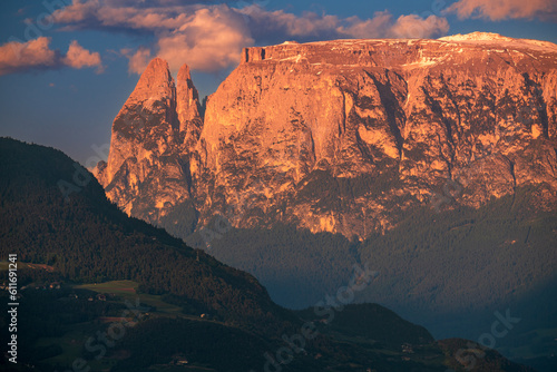 beautiful views of the surrounding mountains seen from Eppan in South Tyrol © pawelgegotek1