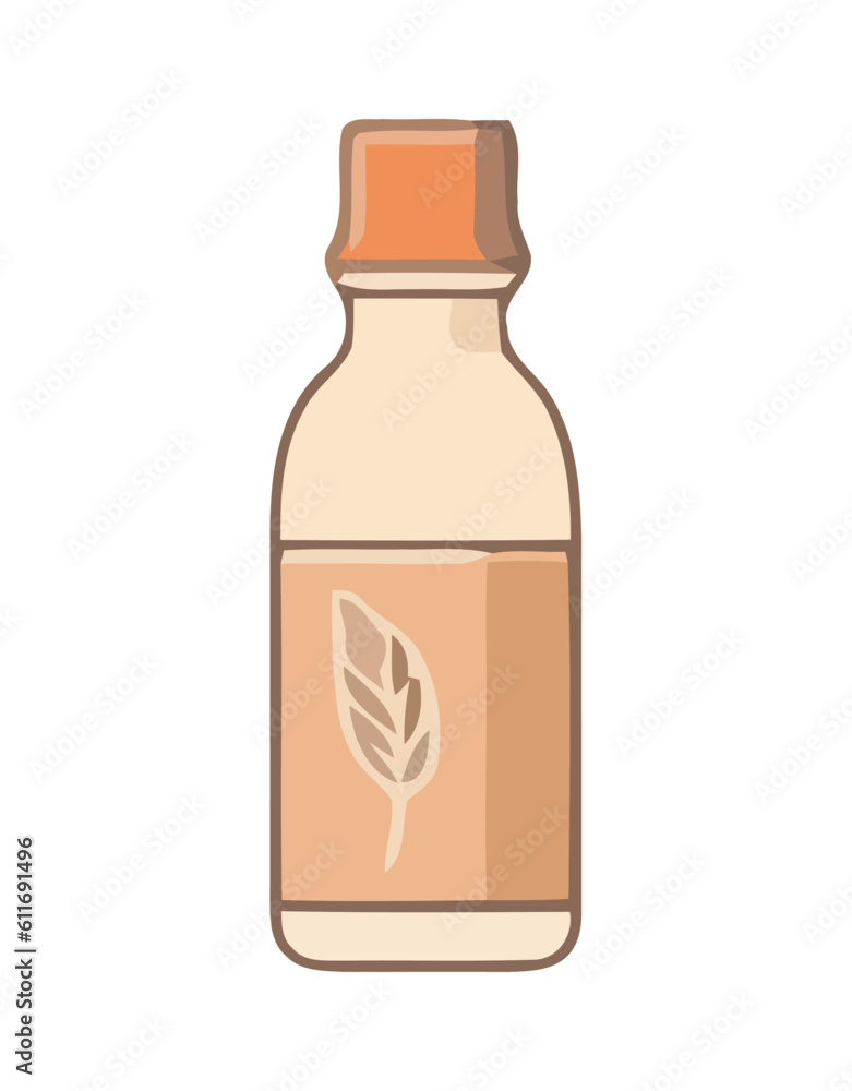 Herbal medicine bottle with organic plant Herbal medicine bottle with organic plant
