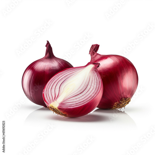 Onion on white isolated background