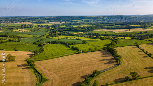 Scenic aerial landscape photography in Yorkshire, UK