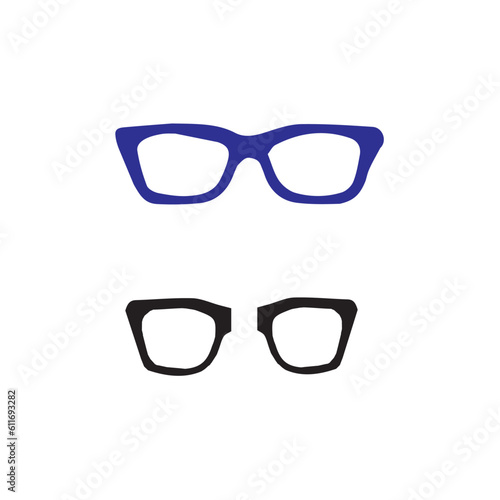 Eyeglasses icon. Sunglasses Set. Eyewear. Spectacle frames. Glasses icon on white background. Vector illustration.