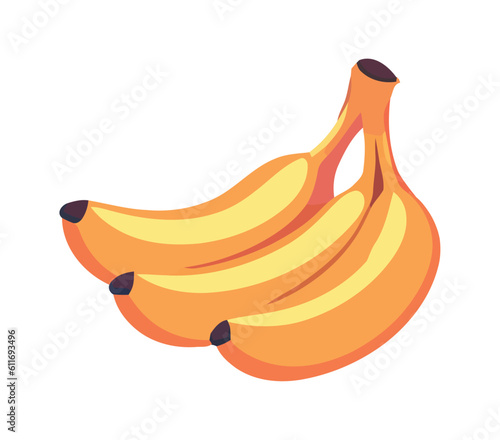 Juicy ripe banana fruit